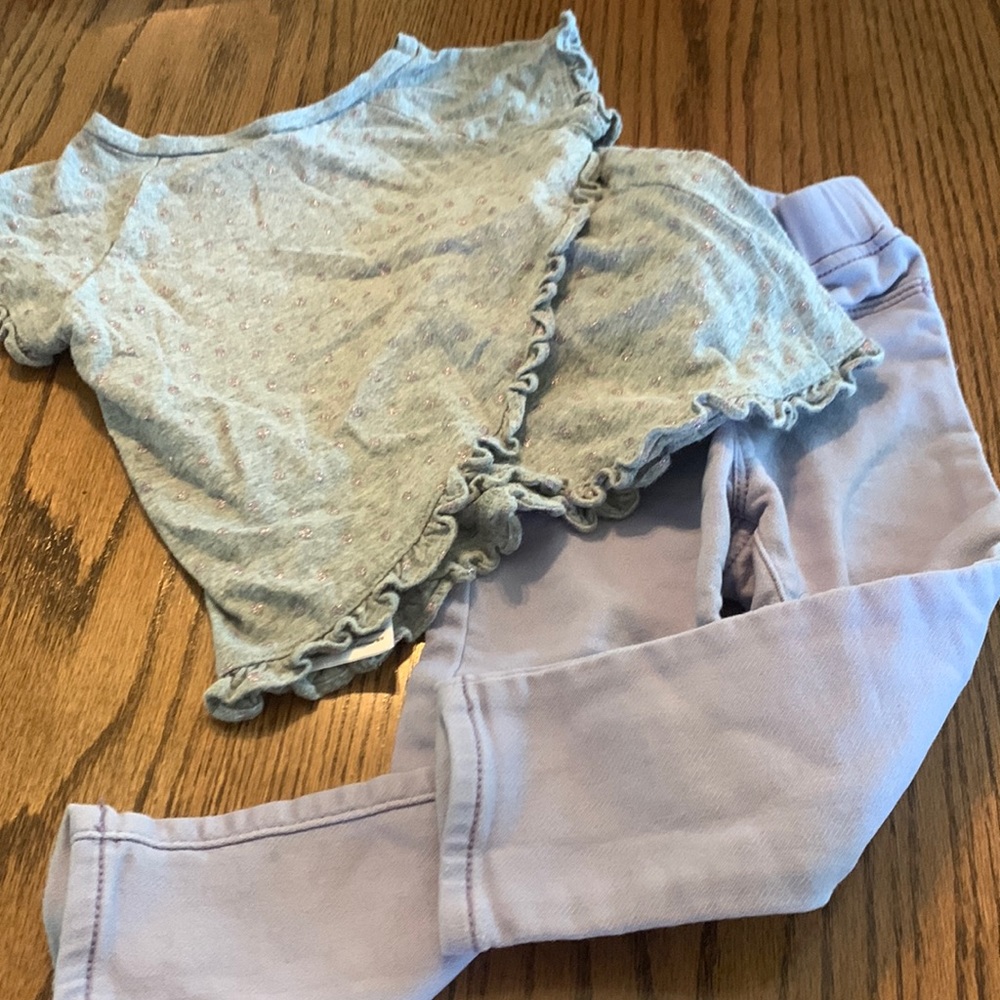 Purple and Gray Gap Outfit